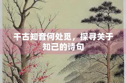 千古知音何处觅，探寻关于知己的诗句
