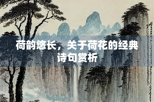 荷韵悠长，关于荷花的经典诗句赏析