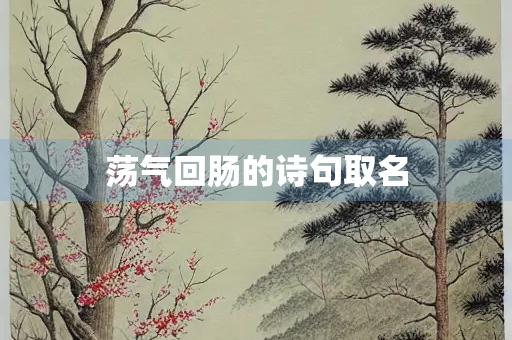 荡气回肠的诗句取名