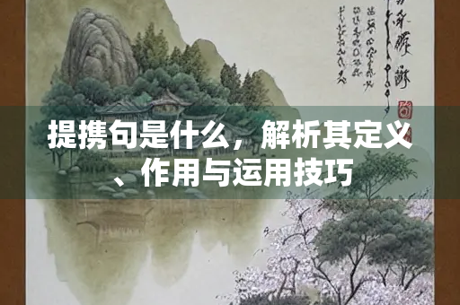 提携句是什么，解析其定义、作用与运用技巧