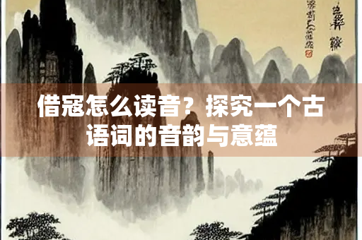 借寇怎么读音？探究一个古语词的音韵与意蕴