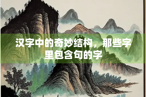 汉字中的奇妙结构，那些字里包含句的字