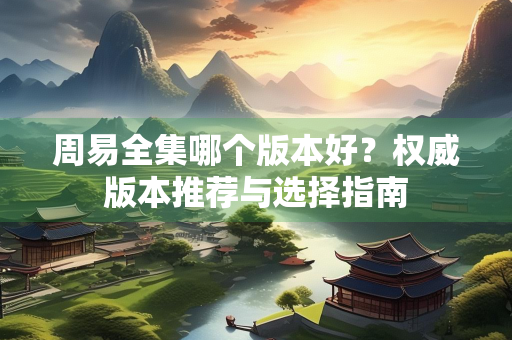 周易全集哪个版本好？权威版本推荐与选择指南