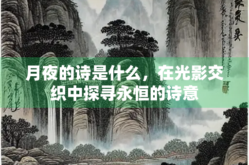 月夜的诗是什么，在光影交织中探寻永恒的诗意
