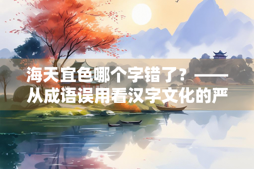 海天宜色哪个字错了？——从成语误用看汉字文化的严谨性