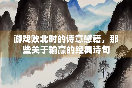 游戏败北时的诗意慰藉，那些关于输赢的经典诗句