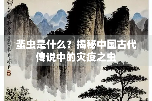 蜚虫是什么？揭秘中国古代传说中的灾疫之虫
