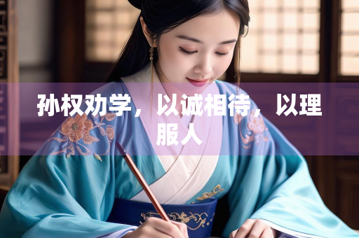 孙权劝学，以诚相待，以理服人