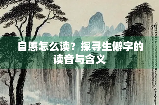 自慝怎么读？探寻生僻字的读音与含义