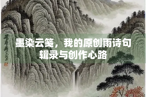 墨染云笺,我的原创雨诗句辑录与创作心路 墨染云笺,我的原创雨诗句辑录与创作心路