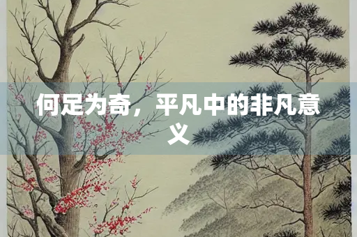 何足为奇，平凡中的非凡意义