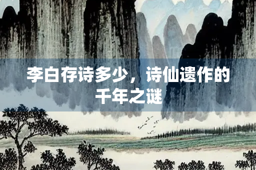 李白存诗多少，诗仙遗作的千年之谜