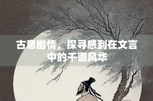 古意幽情，探寻感到在文言中的千面风华