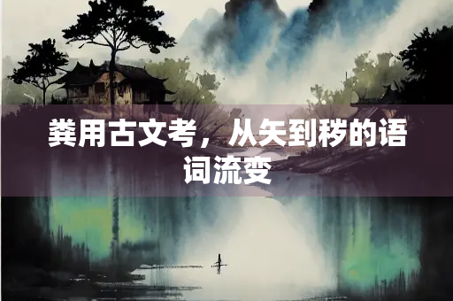 粪用古文考,从矢到秽的语词流变 粪用古文考,从矢到秽的语词流变