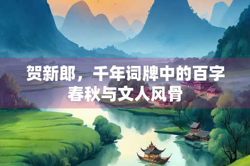 贺新郎，千年词牌中的百字春秋与文人风骨