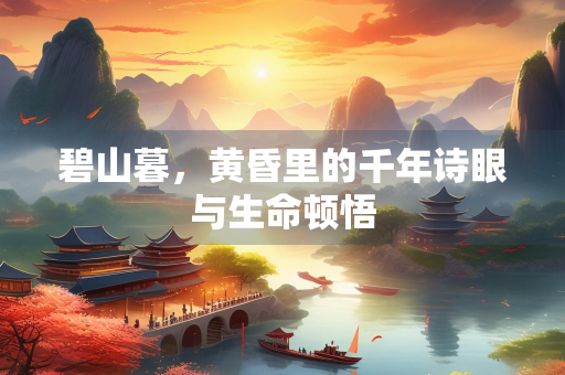 碧山暮，黄昏里的千年诗眼与生命顿悟