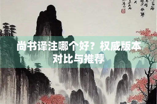 尚书译注哪个好？权威版本对比与推荐