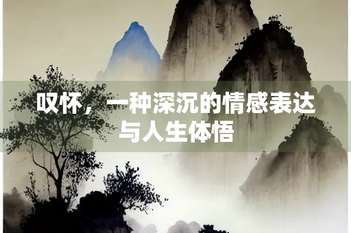 叹怀，一种深沉的情感表达与人生体悟