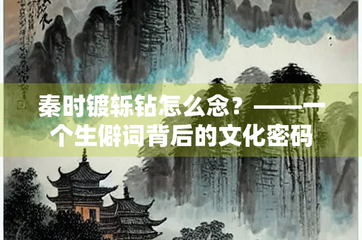 秦时镀轹钻怎么念？——一个生僻词背后的文化密码