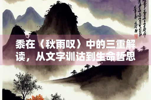 黍在〈秋雨叹〉中的三重解读，从文字训诂到生命哲思的秋雨悲歌