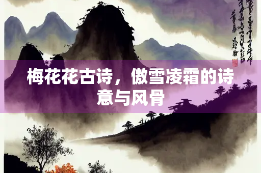 梅花花古诗，傲雪凌霜的诗意与风骨