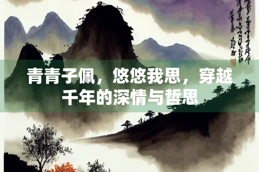 青青子佩，悠悠我思，穿越千年的深情与哲思
