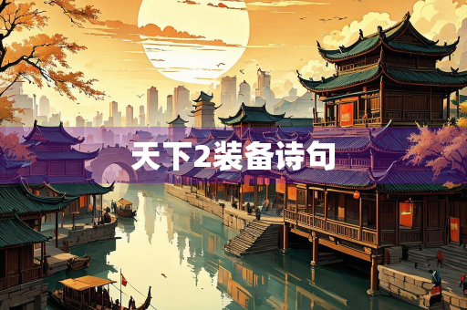 天下2装备诗句