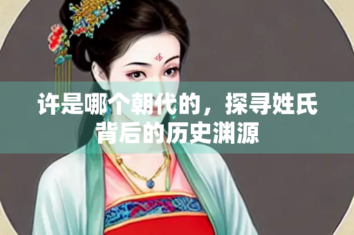 许是哪个朝代的，探寻姓氏背后的历史渊源