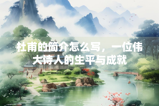 杜甫的简介怎么写，一位伟大诗人的生平与成就