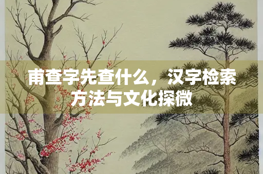 甫查字先查什么，汉字检索方法与文化探微