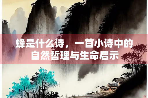 蜂是什么诗，一首小诗中的自然哲理与生命启示