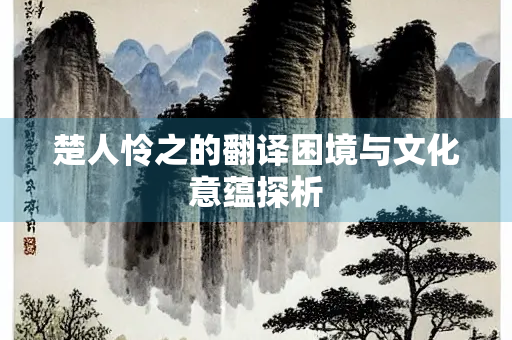 楚人怜之的翻译困境与文化意蕴探析