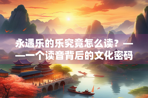永遇乐的乐究竟怎么读？——一个读音背后的文化密码