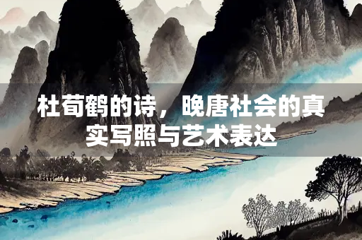 杜荀鹤的诗，晚唐社会的真实写照与艺术表达
