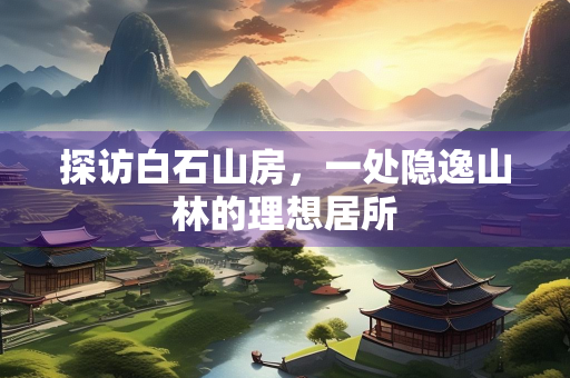 探访白石山房，一处隐逸山林的理想居所