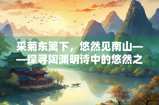 采菊东篱下，悠然见南山——探寻陶渊明诗中的悠然之境