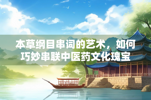 本草纲目串词的艺术，如何巧妙串联中医药文化瑰宝