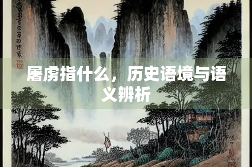 屠虏指什么,历史语境与语义辨析 屠虏指什么,历史语境与语义辨析