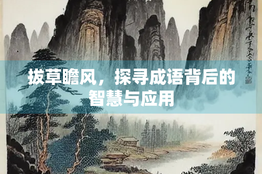 拔草瞻风，探寻成语背后的智慧与应用