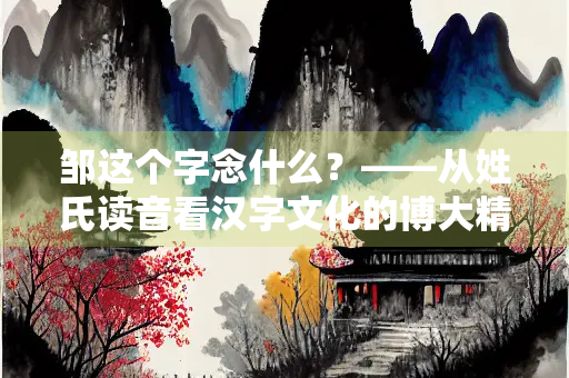 邹这个字念什么？——从姓氏读音看汉字文化的博大精深