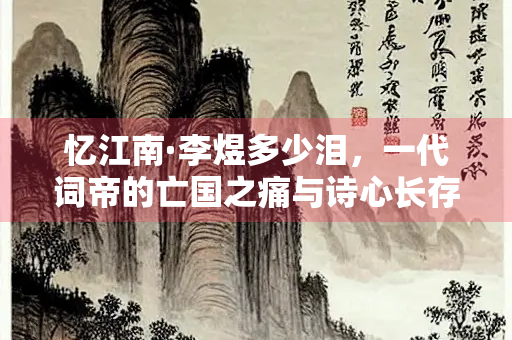 忆江南·李煜多少泪，一代词帝的亡国之痛与诗心长存
