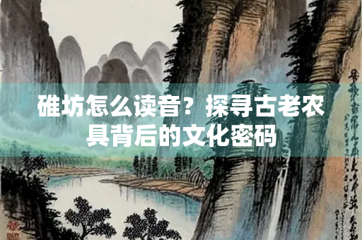碓坊怎么读音？探寻古老农具背后的文化密码