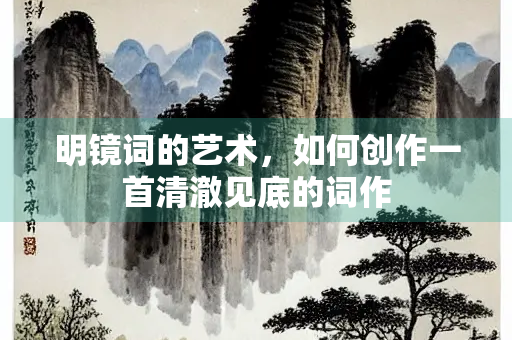 明镜词的艺术，如何创作一首清澈见底的词作