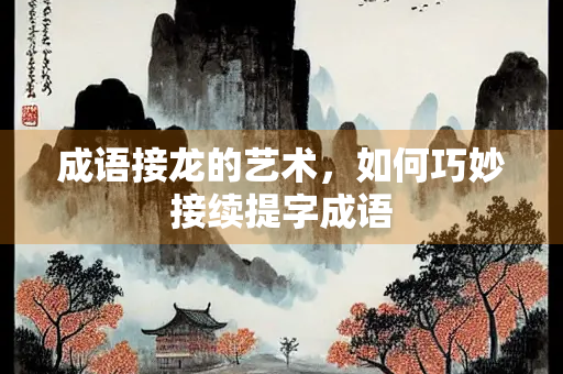 成语接龙的艺术，如何巧妙接续提字成语