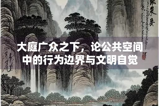 大庭广众之下，论公共空间中的行为边界与文明自觉