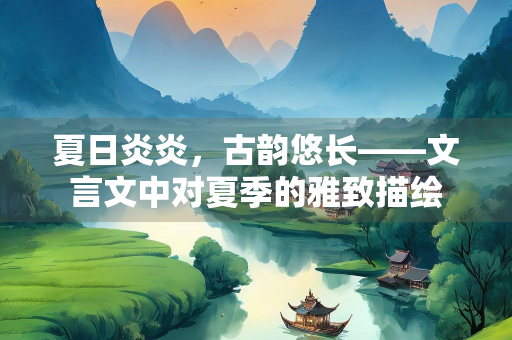 夏日炎炎，古韵悠长——文言文中对夏季的雅致描绘