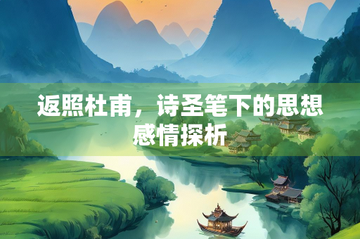 返照杜甫，诗圣笔下的思想感情探析