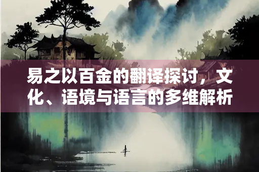 易之以百金的翻译探讨，文化、语境与语言的多维解析