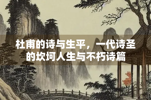 杜甫的诗与生平，一代诗圣的坎坷人生与不朽诗篇