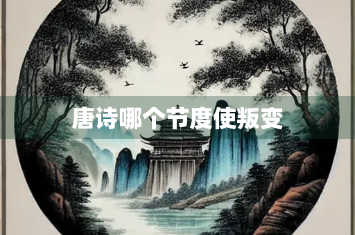 唐诗哪个节度使叛变